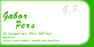 gabor pers business card